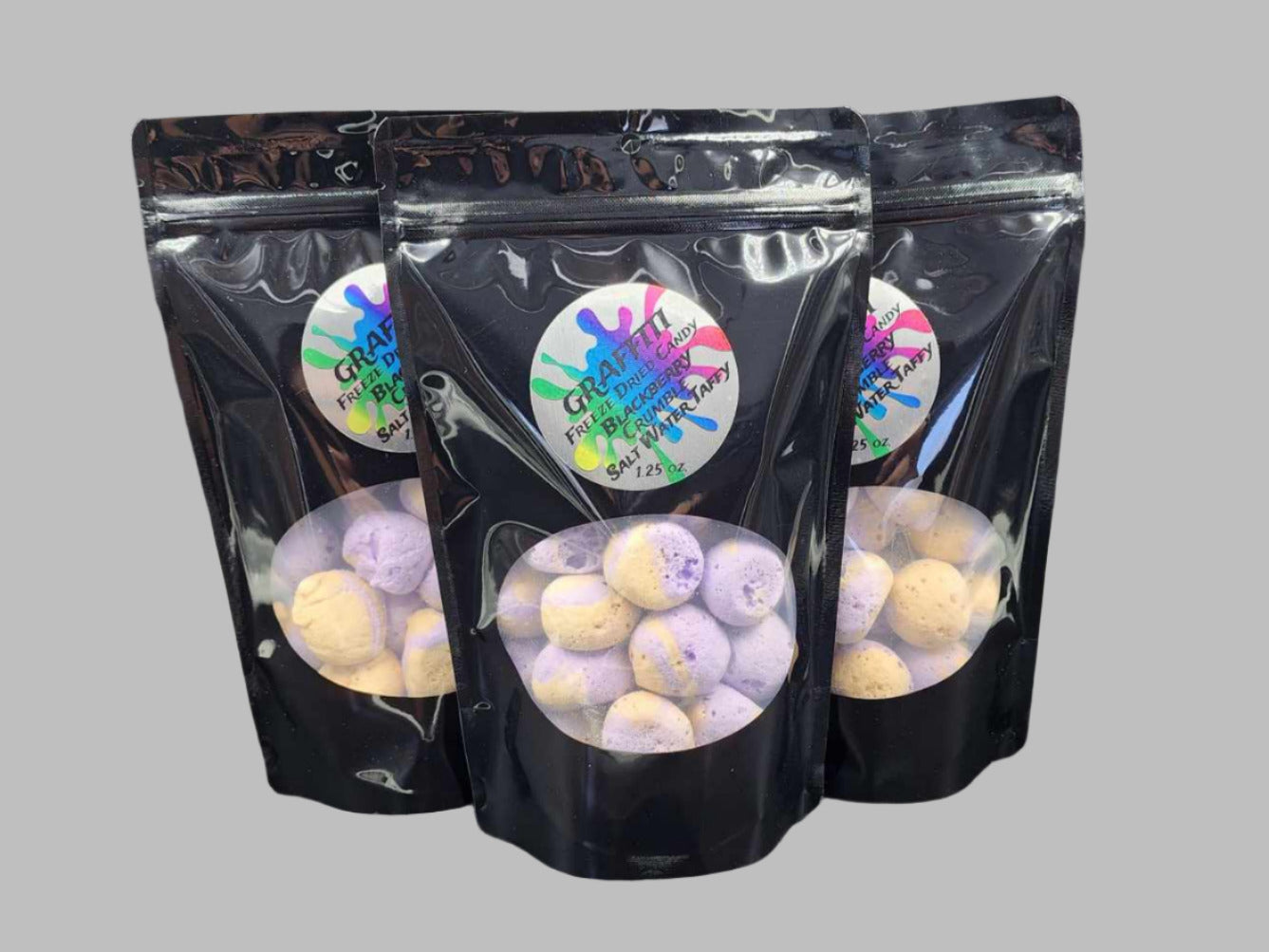 Blackberry Crumble Salt Water Taffy Freeze Dried Candy