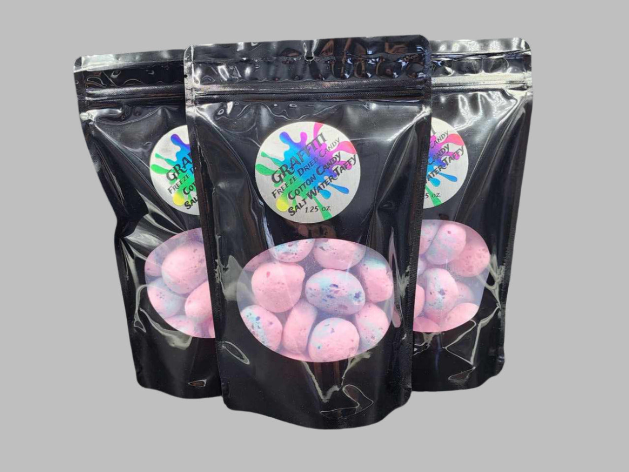 Cotton Candy Salt Water Taffy Freeze Dried Candy