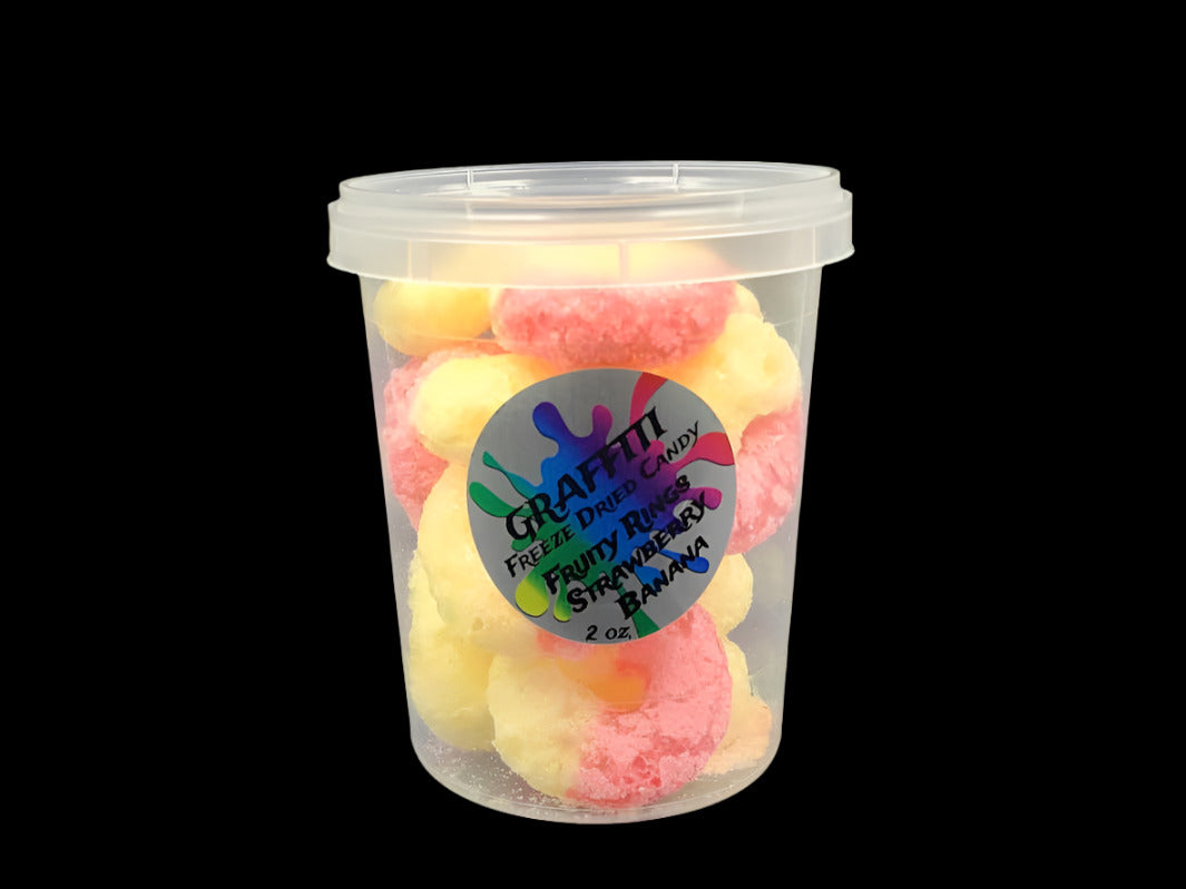 Fruity Rings - Strawberry Banana Freeze Dried Candy