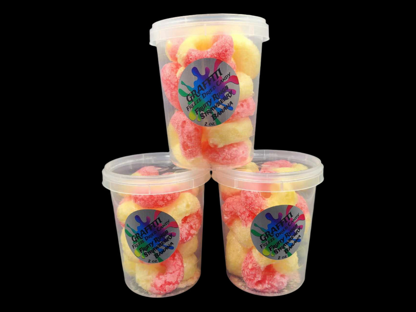 Fruity Rings - Strawberry Banana Freeze Dried Candy
