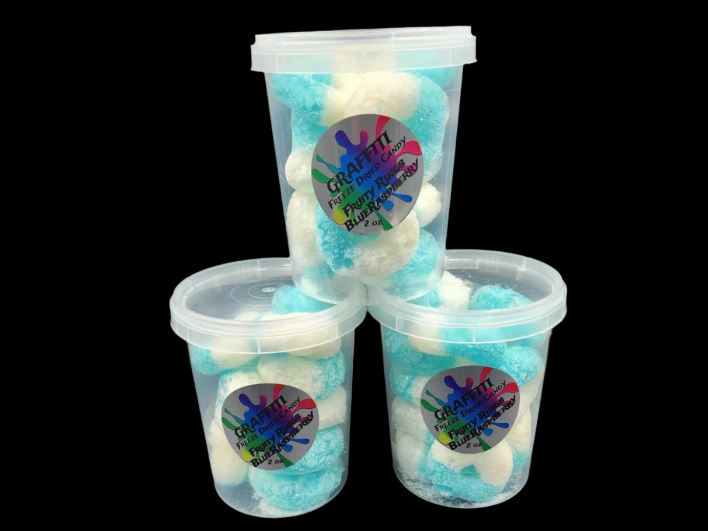 Fruity Rings - Blue Raspberry Freeze Dried Candy