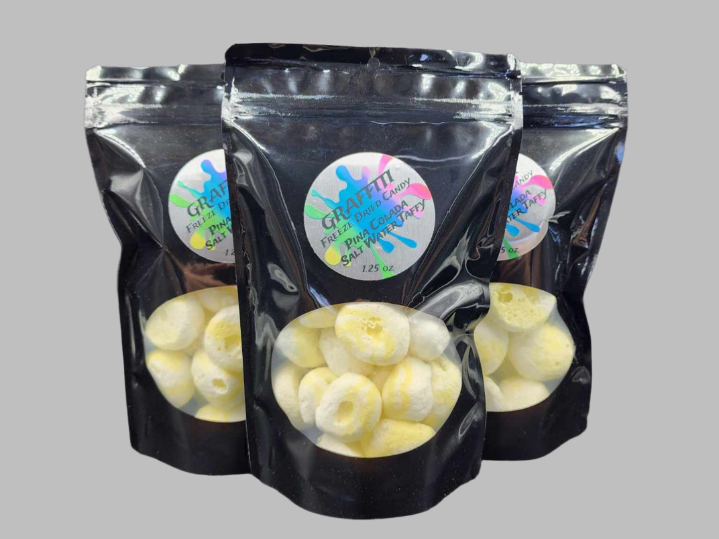 Pina Colada Salt Water Taffy Freeze Dried Candy